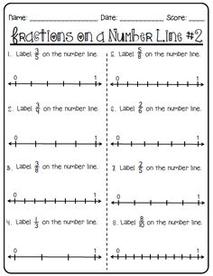 a number line worksheet with numbers on it and the same number line as shown