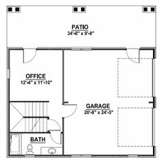 the floor plan for a garage with an attached bathroom and laundry room, as well as a