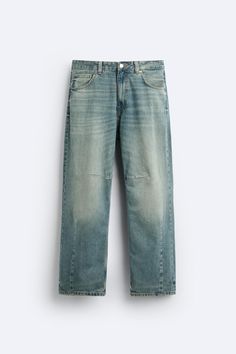 Zara Jeans Men, Baggy Jeans Men, Male Jeans, Baggy Blue Jeans, Men Styling, Fire Clothes, Zara Man Jeans, Baggy Fit Jeans, Waxed Jeans