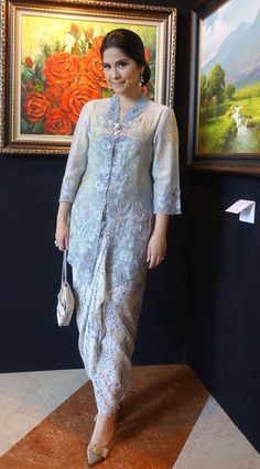 Kebaya Modern Hijab Bridesmaid, Long Kebaya, Hijab Bridesmaid, Outer Organza, Indonesian Clothing, Kebaya Brukat