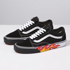 Flame Cut Out Old Skool | Shop At Vans Pant Art, Vans Oldschool, Tennis Vans, Custom Shoes Diy, Vans Skate, Shoes Vans, Fresh Shoes, Personal Trainers