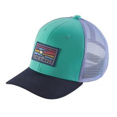 Kids' Trucker Hat, Live Simply Sunset: Galah Green (LSNG) Fall Wedges, Patagonia Trucker Hat, Girl Trucker, Patagonia Kids, Fringe Booties, Favorite Boots, Wearing A Hat, Live Simply, Nature Girl