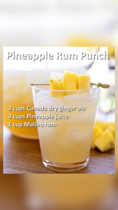 pineapple rum punch recipe with 3 cups