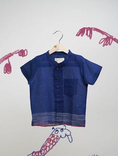 Indigo Handwoven Cotton Shirt Cotton Dresses, Hand Weaving, Buy Online, Dresses