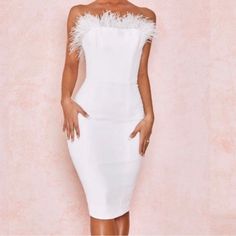 This Form Fitted Dress Is Perfect For A Formal Night Out! This Dress Has Only Been Worn Once. House Of Cb Lucia Dress, House Of Cb White Dress, White Bodycon Dress With Fitted Bodice, Mini Length, Serene Dress House Of Cb, House Of Cb Dresses White, House Of Cb Dresses, House Of Cb, House Dress, Fitted Dress