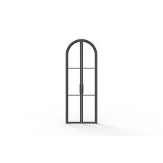 an open door on a white background