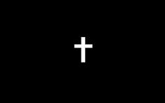 a white cross on a black background