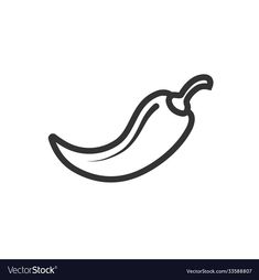 a chili pepper icon on white background