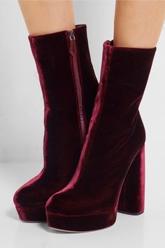 Dream Hands, Velvet Ankle Boots, Unicorn Kids, Chunky Heels Boots, Crazy Shoes, Dream Shoes, Heel Boots