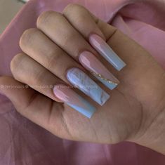 Ombre Gel Nails, Aqua Nails, Fake Nails Designs, Tapered Square Nails, Hippie Nails, Drip Nails, Baby Nails