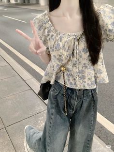 Soft Blue Outfit Aesthetic, Kaila Dy Tita Outfits, Fashion Outfits Korean Style, Outfit Ideas Soft, Preppy Chic Outfits, Simple Style Outfits, Korean Casual Outfits, Quick Outfits, Girly Outfits