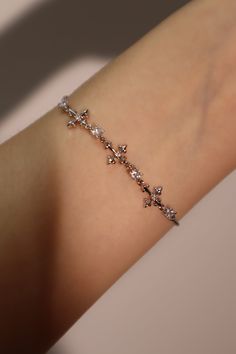 Multi Diamond Cross Bracelet – Cutethingscommin Cross Bracelets, Ethereal Jewelry, Saving Grace, Gold Shop, Silver Plated Bracelet, Saved By Grace, Sparkle And Shine, Diamond Cross, Gift Bundles