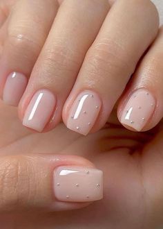 Milky Spring Nails, Gel Nails Milky Pink, Milky White Manicure Ideas, Gelish Square Nails, Milky White Square Nails Design, Milky Nails Dip Powder, White Coffin Short Nails, Milky White Bridal Nails, Milky French Manicure Gel