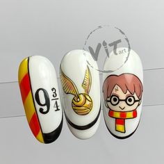 Harry Potter Inspired Nails, Printable Nail Art Practice Sheet, Cartoon Nail Designs, Fingernails Painted, The Color Red