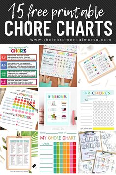 Looking for a chore chart? These 15 free chore chart printables for kids have got the template you need. From weekly charts to picture chore charts and blank chore chart templates, you'll find what you need.