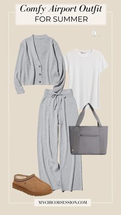 Copy these comfy airport outfits for summer for looks that are as stylish as they are comfortable to wear for long flights! Comfy Airport Outfit Summer, Long Flight Outfit, Airport Outfit Comfy, Comfy Airport Outfit, Airport Outfit Summer, Comfy Travel Outfit, Comfy Travel