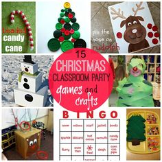 christmas classroom party games and crafts