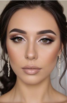 Monolid Makeup, Wedding Eyes, Gorgeous Wedding Makeup, Wedding Makeup Tutorial, Wedding Eye Makeup, Glam Wedding Makeup, Bridal Eye Makeup, Wedding Makeup Ideas, Wedding Day Makeup