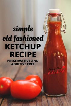 Here at Pass The Ketchup we found this delicious old fashioned ketchup recipe no preservatives and no additives. Give this to die for simple old fashioned ketchup recipe. Thanks to mountainfeed.com Don't forget to follow us at Pass The Ketchup for anything ketchup related! #ketchup Old Fashioned Ketchup Recipe, Heinz Ketchup Recipe, Homemade Tomato Ketchup, Tomato Ketchup Recipe, Homemade Ketchup Recipes, Ketchup Recipe, Home Canning Recipes, Homemade Ketchup