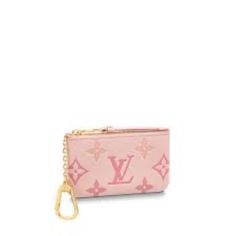 This Key Pouch Is Indeed A Card Holder And A Key Chain All In One. It Is Pink All Over With The Cutest Monogram Ever!!! Ive Ben Wanting This For So Long. Please Help Me Find It. Cute Pink Jewelry, Pink Keys, Lulu Keychain, Pink Louis Vuitton, Designer Keychain, Small Keychain, Louis Vuitton Key Pouch, Pink Keychain, Me To Me