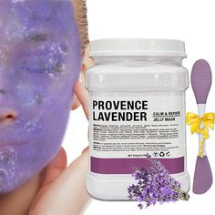 PRICES MAY VARY. JELLY FACE MASK POWDER - Our lavender jelly mask is packed in the form of powder which takes its form of Jelly upon addition of purified water,lavender gel face mask contain no clay and it is made mainly with Lavender Flower powder and buds, kieselguhr, corn to provide lasting benefits to the skin. IMPROVE YOUR SKIN QUALITY - jelly facial mask's age-defying properties help in the removal of fine lines, wrinkles, and uneven skin tone. It stimulates collagen and leaves the skin so Jelly Facial, Face Mask Hydrating, Jelly Masks, Lavender Jelly, Jelly Face Mask, Rubber Mask, Korean Facial, Jelly Mask, Mask Powder