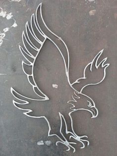 an eagle is shown on the side of a building