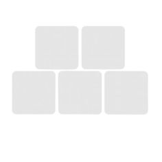 four white square coasters on a white background with space for your text or image