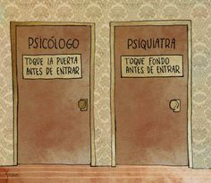 two doors with spanish words on them