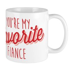 you're my favorite finance mug with red lettering on the front and back side