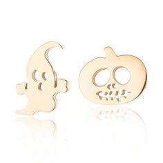 PRICES MAY VARY. 1.Halloween Pumpkin Stud Earrings--Asymmetric ghost earrings and pumpkin stud earrings are made of stainless steel,gold pumpkin ghost earrings for women . 2.♥Product Size:8*10mm.Weight:5g. 3.♥You can buy these elegant charm earrings for yourself , your best friend ,your female family member . As a pretty gift for them. 4.PACKAGING ：CSIYANJRY99 offers an exquisite beautiful envelope package Or flannelette bag packaging for each customer who has placed orders,The packaging is perf At Home Halloween Costumes, Home Halloween Costumes, Bumble Bee Necklace, Lotus Flower Necklace, Skull Pumpkin, Bee Studs, Gold Bar Earrings, Cupids Arrow, All Saints Day