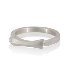 Silver Ring - This cast ring will add a crisp, tailored element to your style. A clean, modern design and a soft brushed finish combine to create a striking ring for every day. Wear it alone, or let it add structure to your favorite stack. Half sizes 512.<br><br>Available in multiple finishes. Cast Rings, Professional Gifts, Artful Home, Argentium Silver, Wall Sculpture Art, Design Silver, Art Furniture, Clean Modern, Stacking Ring