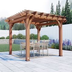 10x10 Pergola Edging Stones, Door Overhang, Cedar Pergola, Wood Pergola, Wooden Pergola, Outdoor Living Room, Patio Area, Arbor, Stain Colors