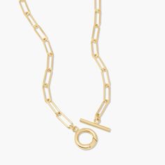 Treat yourself to something special with our Colette Charm Toggle Necklace. Crafted with a paperclip chain and romantic charms dangling from it, this piece will add a touch of glamour and style to your look. Add a touch of femininity to your day with this unique and eye-catching accessory. Available in 14k gold plated brass Chain width: 5mm 17.5" elongated link paperclip chain 1/2" hinge clasp Toggle closure SKU: BYN1277 Gold Toggle Necklace, Chic Toggle Necklace With Paperclip Chain For Everyday, Chic Everyday Toggle Necklace With Paperclip Chain, Chic Jewelry With Toggle Clasp And Link Shape, Gold Chic Toggle Necklace With Paperclip Chain, Chic Jewelry With Toggle Clasp And Chain Link, Gold Toggle Necklace With Paperclip Chain, Chic Gold Toggle Necklace With Paperclip Chain, Chic Chain Link Jewelry With Toggle Clasp