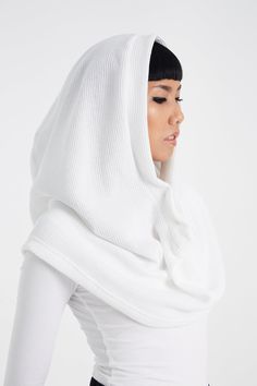 "🚚..ALL ORDERS ARE SHIPPED VIA DHL EXPRESS MAIL Oh! The weather outside is frightful, but that don't mean you gotta lose your style! Look cute while staying warm in this hood cape scarf shawl. This easy to wear and versatile hooded scarf from Joozie Cotton is a medium weight cotton blend  for autumn/winter months. Slip it over your head and wear it as a hood under a jacket or as a scarf for extra warmth, which is guaranteed. This is the perfect accessory to mix and match with your outfits. The Cowl Outfit, Hooded Neck Warmer, White Head Scarf, Hood Cape, The Weather Outside Is Frightful, Weather Outside Is Frightful, Hoodie Scarf, Cape Scarf, Hooded Cowl