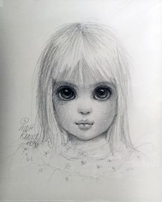 Big Eyes Paintings Keane, Margaret Keene, Margret Keane, Big Eyes Drawing, Keane Paintings, Keane Artist