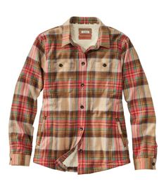 The softest long-lasting flannel, lined in cozy sherpa fleece for the ultimate in comfort and warmth. Made even cozier in an easygoing, relaxed fit - perfect for layering. Relaxed Fit: Our most generous fit sits farthest from the body. Falls at low hip. Expertly brushed for exceptional softness and warmth. Body lined in 100% polyester sherpa fleece. Made of high-quality Portuguese cotton flannel, an L. L. Bean exclusive. Sleeves lined in a soft jersey blend of 60% cotton and 40% polyester for easy on/off. Machine wash and dry. Side hand pockets. Imported. Fit: Relaxed Fit | Women's Scotch Plaid Shirt, Sherpa-Lined, Flannel Lined Flannel Shirt, Womens Flannel Shirt, Scottish Plaid, Antique Dress, Flannel Women, Plaid Dress Shirt, Plaid Flannel Shirt, Woven Top, Sherpa Lined