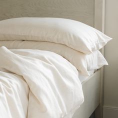 Natural Bamboo Linen Pillow Cases on a creme bed. |Color: Natural Bamboo Pillow, Bamboo Bedding, Bamboo Sheets, Mattress Pad, Linen Pillow Cases, Soft Towels, Bamboo Fabric, Linen Pillows, Bedding Shop