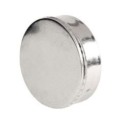 a round metal object on a white background