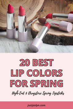 Looking for the best spring lip colors? Check out these 20 of the best lipsticks for spring. From rosy nudes to coral reds, you will surely find the best spring lipstick colors for you! Spring Lipstick Colors, Spring Lip Colors, Spring Lipstick, Drugstore Lips, Perfect Lip Color, Best Lipstick Color, Light Makeup Looks, Colors For Spring, Revlon Super Lustrous