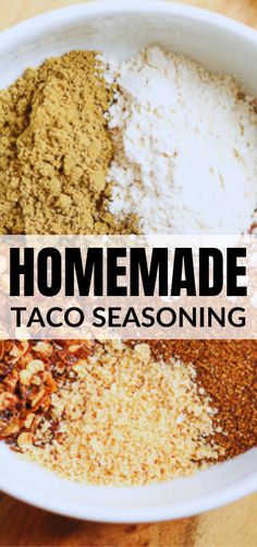 a bowl of homemade taco seasonings. Healthy Taco Seasoning, Taco Seasoning Easy, Healthy Taco, Homemade Taco Seasoning Recipe, Taco Seasoning Recipe, Seasoning Recipe, White Pasta, Healthy Tacos, Delicious Clean Eating