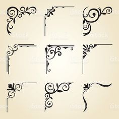 an ornate set of calligraphy letters with swirls and scrolls royalty - art illustration