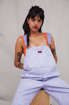 Overalls Colored Overalls Outfit, Pastel Overalls, Colorful Overalls, Colored Overalls, Overalls Outfit Summer, Overall Fits, Overall Fashion, Dickies Overalls, Women Overalls