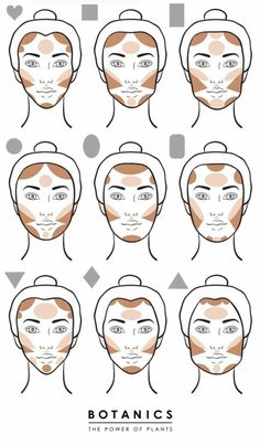 Plus Size Makeup, Makeup Contouring, Makeup Charts, Contouring Makeup, Mekap Mata, 얼굴 드로잉, Slimmer Face