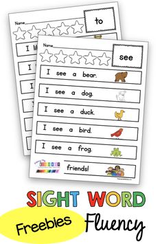 sight word worksheets with freebies for kids to practice spelling and writing