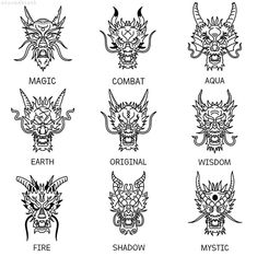 the different types of dragon heads and their meanings in each one's body language