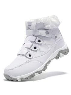 【Women Snow Boots】Winter booties feature sturdy non-slip outsole and waterproof windproof PU upper, our snow boots great for winter outdoor activities.
【Winter Boots For Women】Women snow boots with classic solid color and snowflake pattern, feminine, versatile and stylish, these ankle snow shoes perfect for every women girls.
【Waterproof Winter Boots】Waterproof boot is ready for any weather. Women warm shoes Interior covered thick warm fur and cotton velveteen insole, perfect for cold weather da White Waterproof Winter Boots, White Waterproof Boots For Winter Outdoor Activities, White Insulated Boots For Outdoor Activities, White Boots For Winter Sports, White Snow Boots For Winter, White Hiking Boots For Winter, Winter Waterproof Boots With Padded Ankle For Outdoor Activities, Casual White Boots For Winter Sports, White Winter Snow Boots