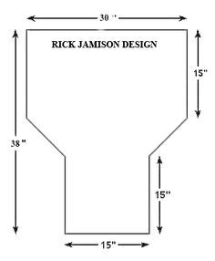 a drawing of the measurements for a square tablecloth with two sides and one side that has