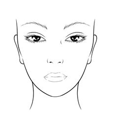 Makeup Sketch Face, Face Drawing For Makeup, Seminar Ideas, Face Chat, Halloween Makeup Witch, Makeup Charts, Face Charts, Kids Spa, Makeup Drawing