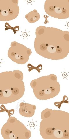 an image of teddy bears with bows on them