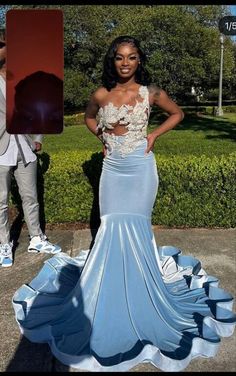 Carolina Blue Prom Dresses, Prom Dresses 2023 Light Blue, Icy Blue Prom Dress Black Women, Light Blue Prom Dress Black Couple, Fitted Light Blue Dress For Banquet, Blue Mermaid Hem Dress For Banquet, Blue Fishtail Dress For Wedding, Light Blue Fitted Dress For Banquet, Light Blue Fitted Mermaid Dress For Wedding